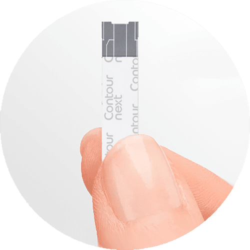 a user holding a strip